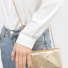 Vintage Metal Clutch – Geometric Metallic Finish