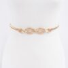 Slim Metal Stretch Belt with Textured Linked Iron