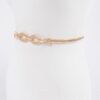 Slim Metal Stretch Belt with Textured Linked Iron