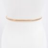 Slim Metal Stretch Belt with Textured Linked Iron