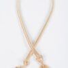 Slim Metal Stretch Belt with Textured Linked Iron