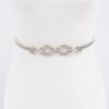 Slim Metal Stretch Belt with Textured Linked Iron