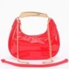 Enamel Metal-Handle Structured Clutch – Gold & Silver Accents
