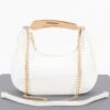 Enamel Metal-Handle Structured Clutch – Gold & Silver Accents