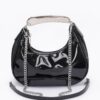 Enamel Metal-Handle Structured Clutch – Gold & Silver Accents