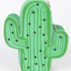 Cactus Faux Leather Crossbody Bag – Green with Pink Flowers