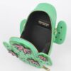 Cactus Faux Leather Crossbody Bag – Green with Pink Flowers