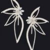 Rhinestone Flower Drop Earrings – Cascading Floral