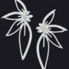 Rhinestone Flower Drop Earrings – Cascading Floral