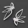 Rhinestone Flower Drop Earrings – Cascading Floral