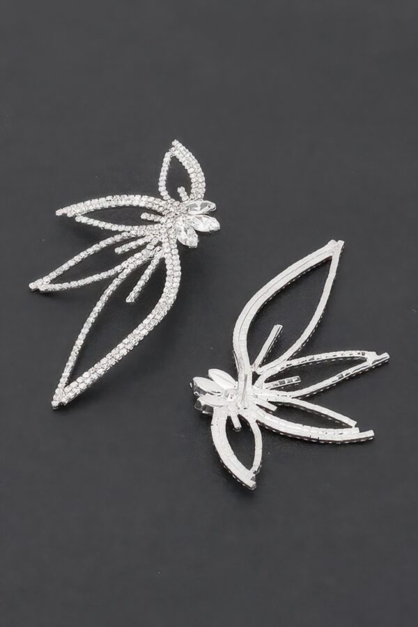 Rhinestone Flower Drop Earrings – Cascading Floral