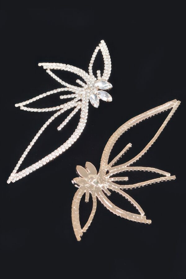 Rhinestone Flower Drop Earrings – Cascading Floral