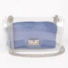 Clear Crossbody Bag with Removable Denim Pouch