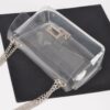 Clear Crossbody Bag with Removable Denim Pouch