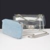 Clear Crossbody Bag with Removable Denim Pouch
