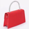 Rhinestone Ribbon-Handle Flap Handbag – Polyurethane