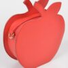 Apple Clutch with Stem & Leaf Detail – PU Novelty Bag