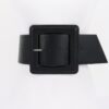Faux Leather Plus-Size Waist Belt with Square Buckle