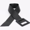 Faux Leather Plus-Size Waist Belt with Square Buckle