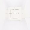 Faux Leather Plus-Size Waist Belt with Square Buckle