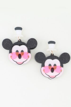 Mickey Mouse Silhouette Earrings – Polished Statement