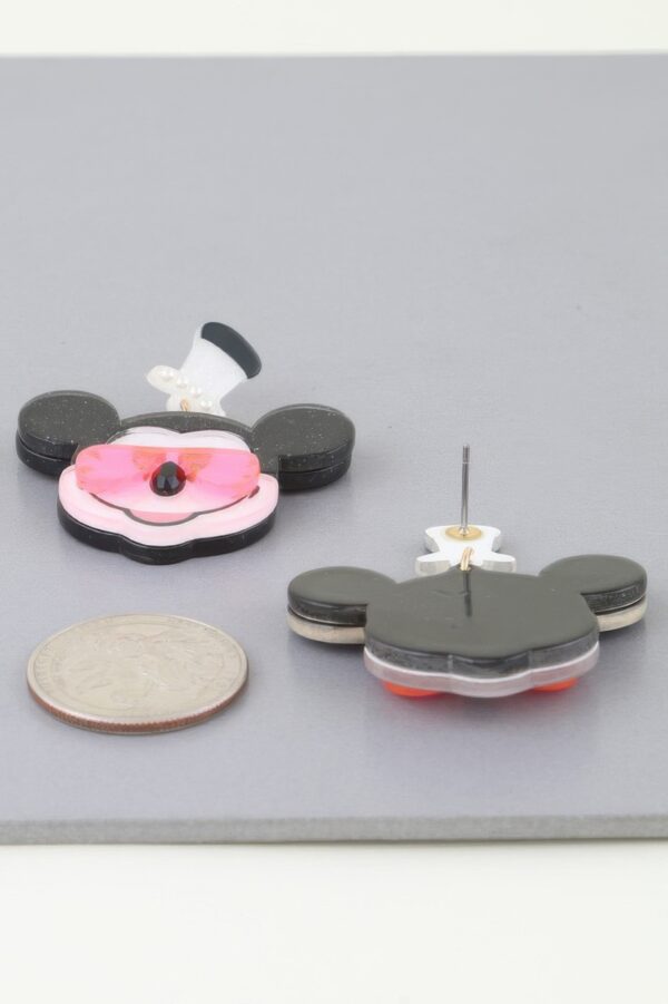 Mickey Mouse Silhouette Earrings – Polished Statement