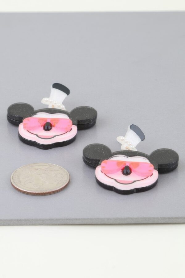 Mickey Mouse Silhouette Earrings – Polished Statement