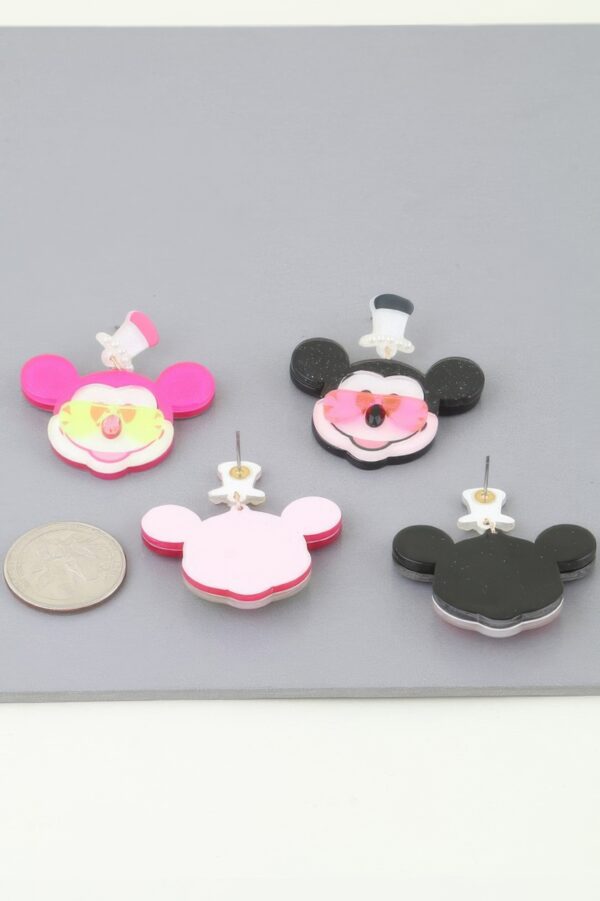 Mickey Mouse Silhouette Earrings – Polished Statement