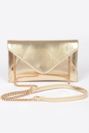 Metallic Small Envelope Clutch – Polyurethane Shimmer