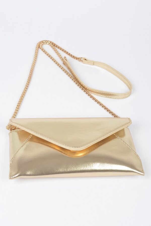 Metallic Small Envelope Clutch – Polyurethane Shimmer