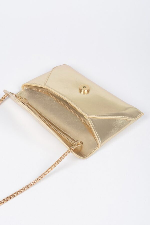 Metallic Small Envelope Clutch – Polyurethane Shimmer