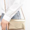 Metallic Small Envelope Clutch – Polyurethane Shimmer