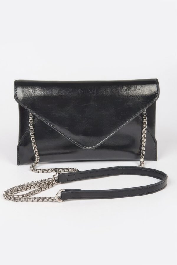 Metallic Small Envelope Clutch – Polyurethane Shimmer