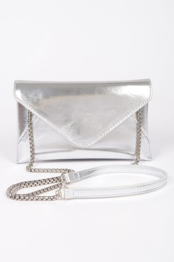 Metallic Small Envelope Clutch – Polyurethane Shimmer