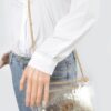 Clear PVC Clutch with Gold Chain & Shiny Pouch
