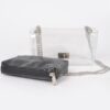 Clear PVC Clutch with Gold Chain & Shiny Pouch