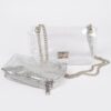 Clear PVC Clutch with Gold Chain & Shiny Pouch