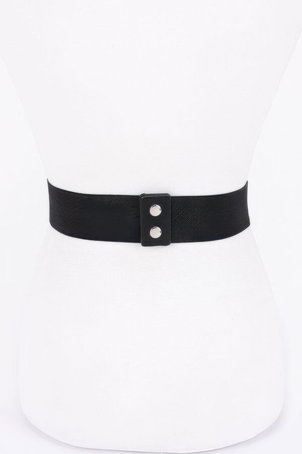 Rhinestone Ribbon Elastic Belt with Bow Accent