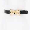 Metal Ribbon Buckle Belt with Bow Detail