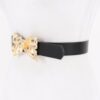 Metal Ribbon Buckle Belt with Bow Detail