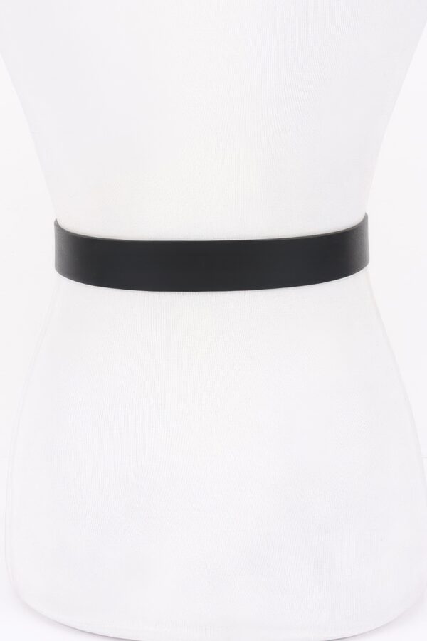 Metal Ribbon Buckle Belt with Bow Detail