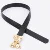 Metal Ribbon Buckle Belt with Bow Detail