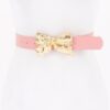 Metal Ribbon Buckle Belt with Bow Detail
