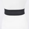Rhinestone Two-Buckle Wide Elastic Waist Belt