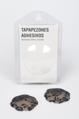 Silicone Nipple Covers – Lace Overlay, Black and White