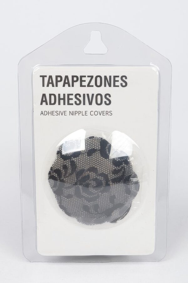 Silicone Nipple Covers – Lace Overlay, Black and White
