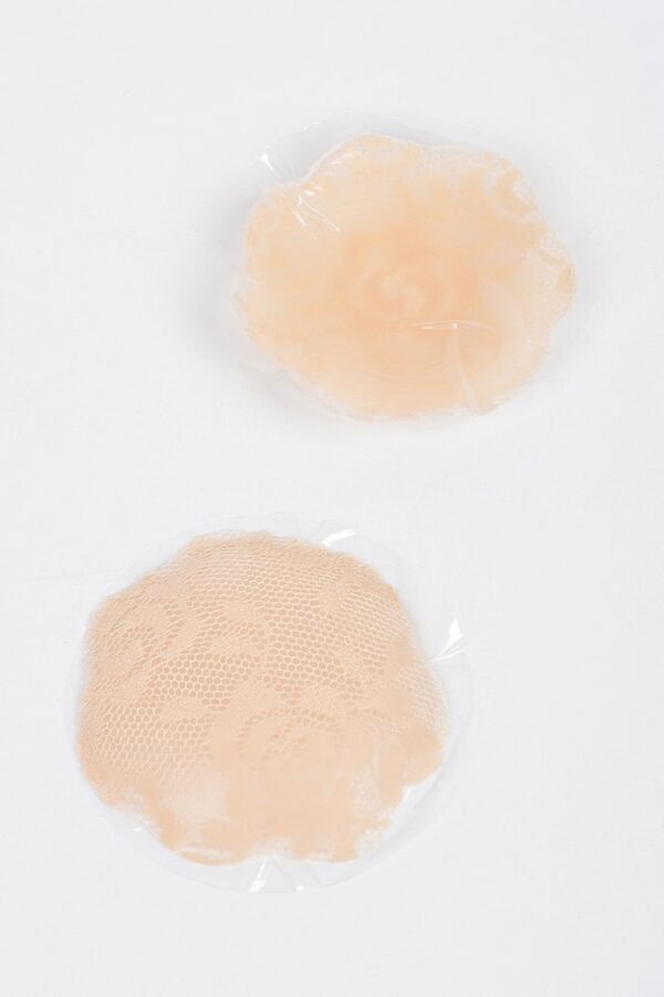 Silicone Nipple Covers – Lace Overlay, Black and White