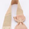 Rhinestone Bow Buckle Stretch Belt – Gold-Tone Bow