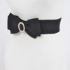 Rhinestone Bow Buckle Stretch Belt – Gold-Tone Bow