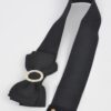 Rhinestone Bow Buckle Stretch Belt – Gold-Tone Bow